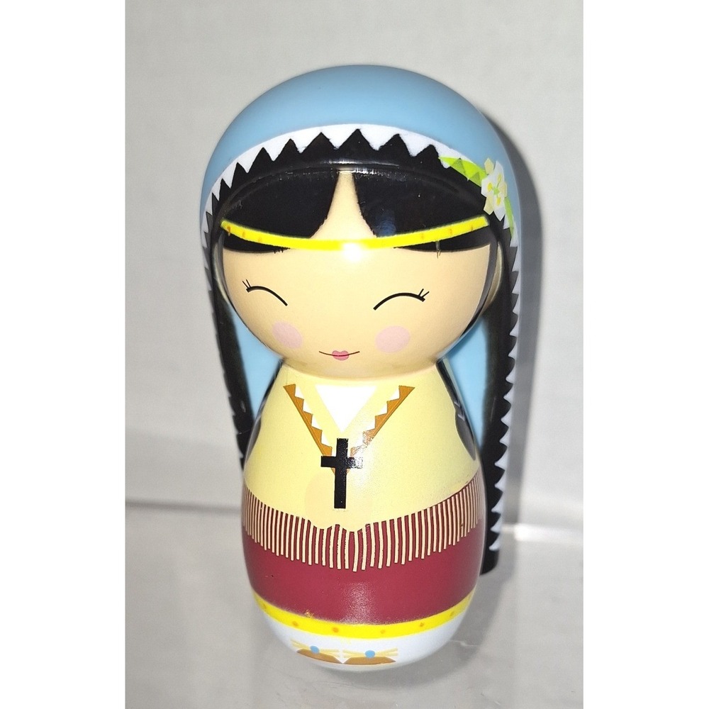 Shining Light Dolls St. Kateri Tekakwitha Vinyl Figure Catholic Saint Toy 3.5"